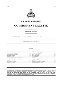 Government Gazette