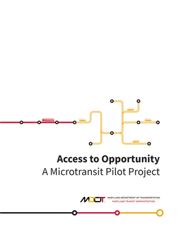 Access to Opportunity a Microtransit Pilot Project  CONTENTS