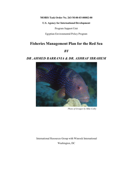 Fisheries Management Plan for the Red Sea