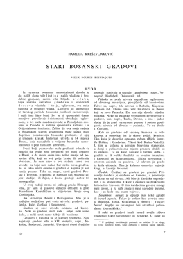 Hamdija Kreševljaković: Stari Bosanski Gradovi