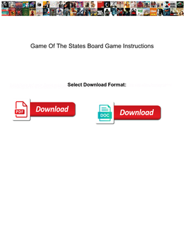 Game of the States Board Game Instructions
