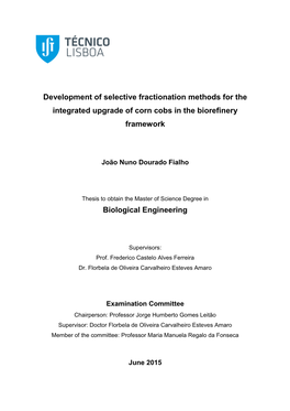 Development of Selective Fractionation Methods for the Integrated Upgrade of Corn Cobs in the Biorefinery Framework