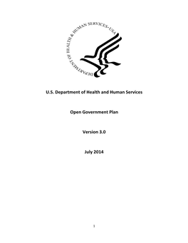 U.S. Department of Health and Human Services Open Government Plan