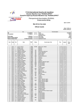 17-Th International Avacha Ski Marathon Petropavlovsk