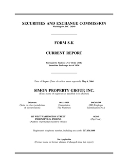 Securities and Exchange Commission Form 8-K