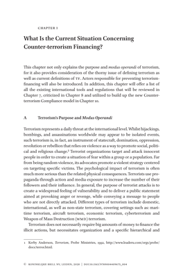 What Is the Current Situation Concerning Counter-Terrorism Financing?