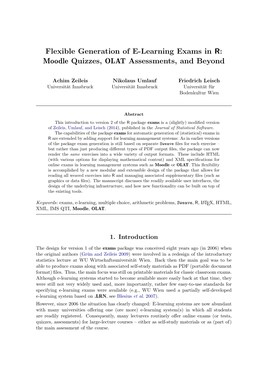 Flexible Generation of E-Learning Exams in R: Moodle Quizzes, OLAT Assessments, and Beyond