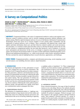 A Survey on Computational Politics