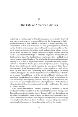 The Fate of American Artists