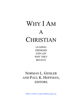 Why I Am a Christian / Norman L