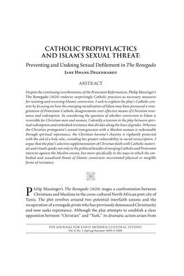 Catholic Prophylactics and Islam's Sexual Threat