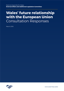 Wales' Future Relationship with the European Union Consultation