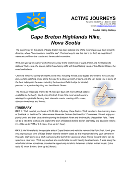 Cape Breton Highlands Hike, Nova Scotia