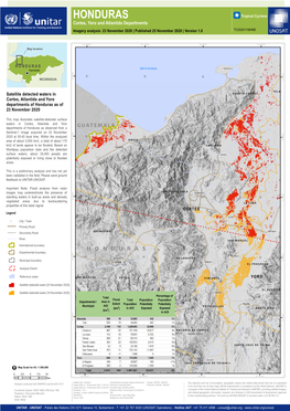 HONDURAS 5? Tropical Cyclone Cortes, Yoro and Atlantida Departments Imagery Analysis: 23 November 2020 | Published 25 November 2020 | Version 1.0 TC20201116HND