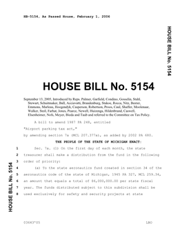 HOUSE BILL No. 5154 No