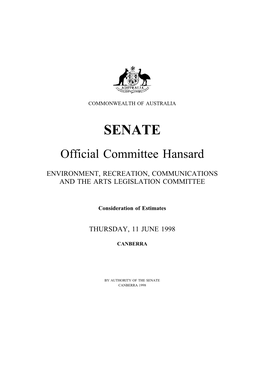 SENATE Official Committee Hansard