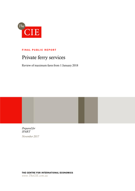 Private Ferry Services