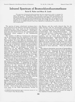 Infrared Spectrum of Bromochlorofluoromethane Earle K