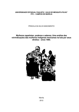 Mulheres Zapatistas: Poderes E Saberes