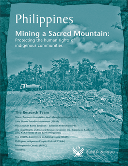 Philippines Mining a Sacred Mountain: Protecting the Human Rights of Indigenous Communities