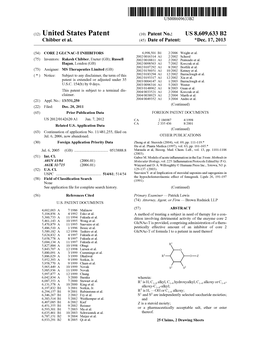 (12) United States Patent (10) Patent No.: US 8,609.633 B2 Chibber Et Al