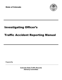 Investigating Officer's Traffic Accident Reporting Manual