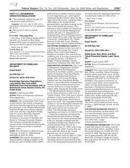 Federal Register/Vol. 74, No. 120/Wednesday, June 24, 2009