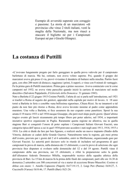 La Costanza Di Puttilli, Di Marco Martini