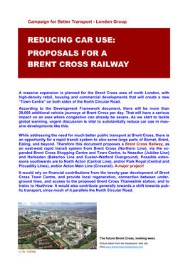 Proposals for a Brent Cross Railway