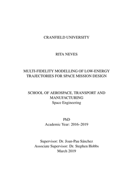 Multi-Fidelity Modelling of Low-Energy Trajectories for Space Mission Design