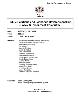 (Public Pack)Agenda Document for Public Relations and Economic