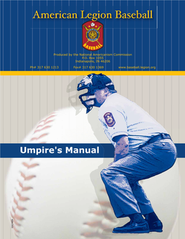 Umpire's Manual 22ACY0204 Artwork# 22ACY0204 American Legion Umpires National Tournament Manual