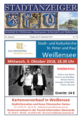 Kartenvorverkauf in Der Tourist-Information