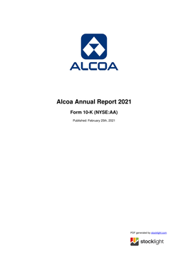 Alcoa Annual Report 2021