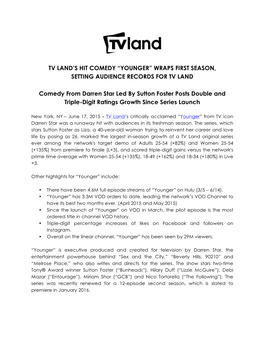 Tv Land's Hit Comedy “Younger”