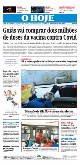 Goiás Vai Comprar Dois Milhões De Doses Da Vacina Contra Covid