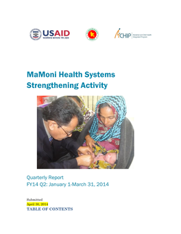 Mamoni Health Systems Strengthening Activity