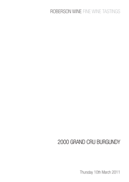 Grand Cru Burgundy 2000