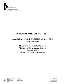 Interim Order Po-1954-I