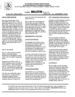 Bulletin 11 November 1992