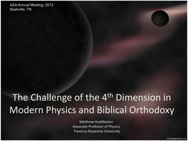 Does a Christian View of Time Present a Challenge to Relativistic Physics?