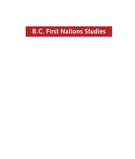 The Textbook for BC First Nations Studies