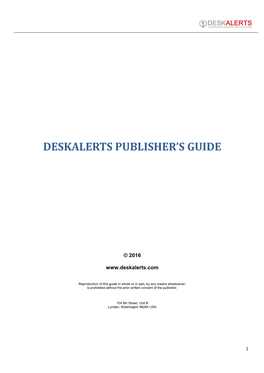 Deskalerts Publisher's Guide