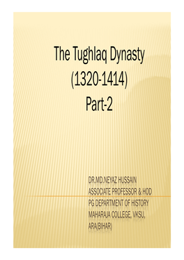 The Tughlaq Dynasty 2