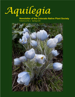 Newsletter of the Colorado Native Plant Society Volume 42 No