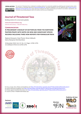 Journal of Threatened Taxa