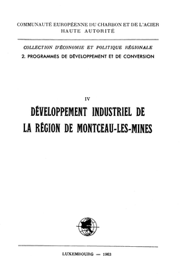 Developpement Industriel De La Region De Montceau-Les-Mines