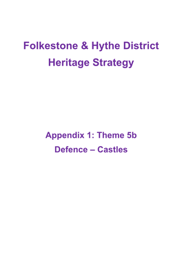 Folkestone & Hythe District Heritage Strategy