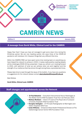 CAMRIN NEWS Edition 6 January 2021