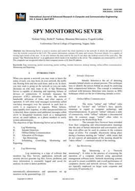 Spy Monitoring Sever